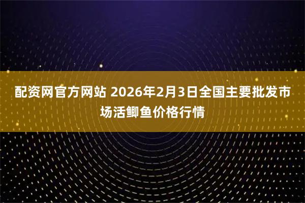 配资网官方网站 2026年2月3日全国主要批发市场活鲫鱼价格行情